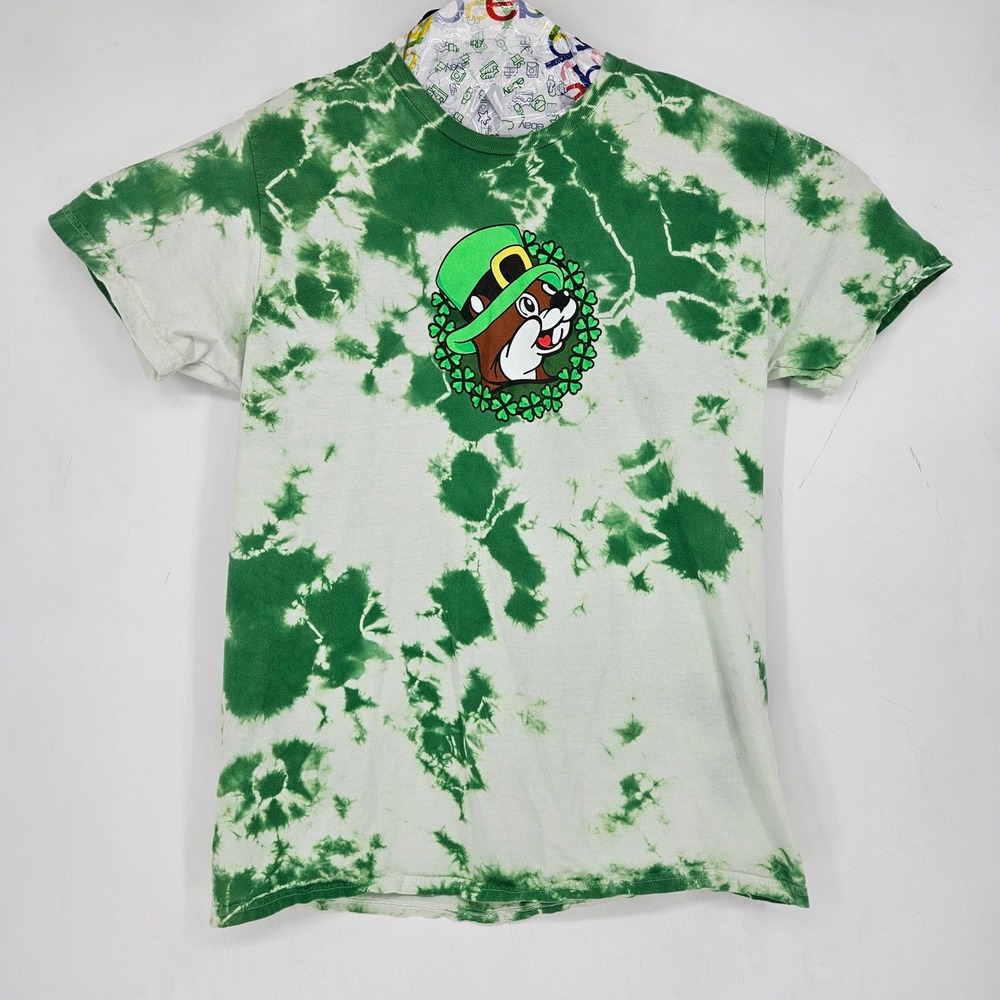 Buc-ees Shirt‎ Mens Large St Patricks Day Bucees Gas Station Tie Dye Tee M
